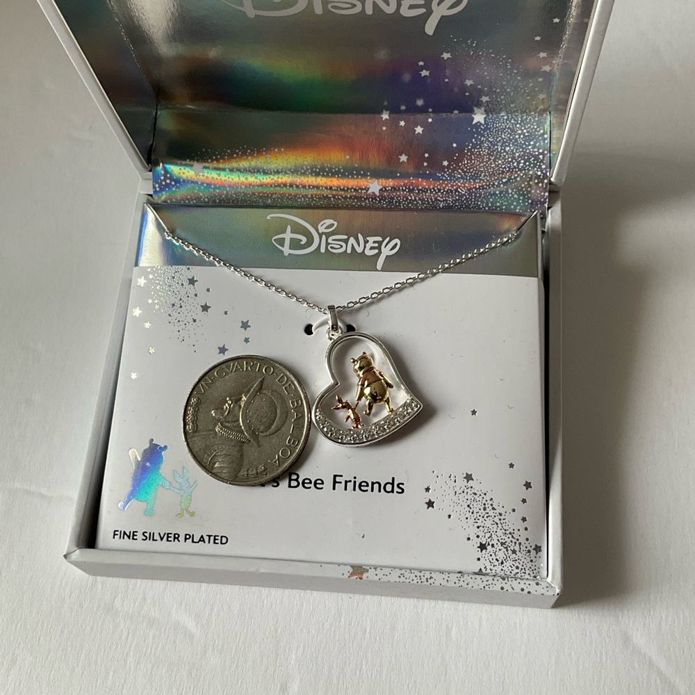 Disney Classics Jewelry | Winnie the Pooh & Piglet | Heart Pendant Necklace - Picture 7 of 9